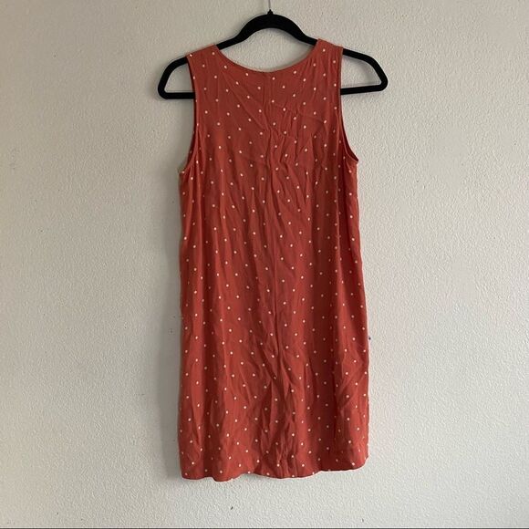 Madewell Mini Orange and White Polka Dot Tank Dress - Picture 10 of 14